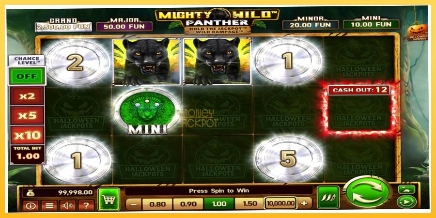 Игровой аппарат Mighty Wild: Panther Grand Platinum Edition Halloween Jackpots - игра на реальные деньги, картинка 2