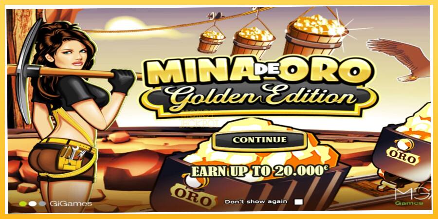 Игровой аппарат Mina de Oro Golden Edition - игра на реальные деньги, картинка 1