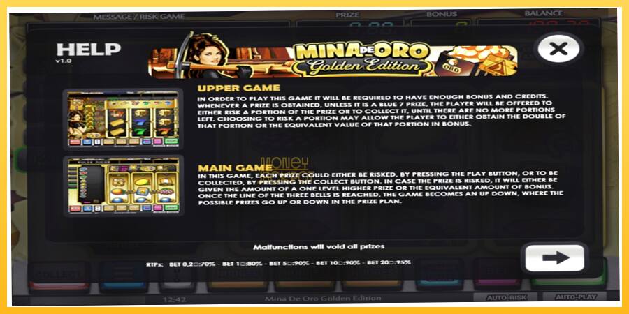 Игровой аппарат Mina de Oro Golden Edition - игра на реальные деньги, картинка 4