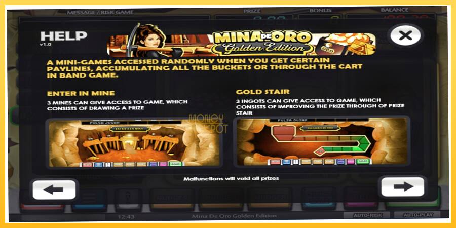 Игровой аппарат Mina de Oro Golden Edition - игра на реальные деньги, картинка 5