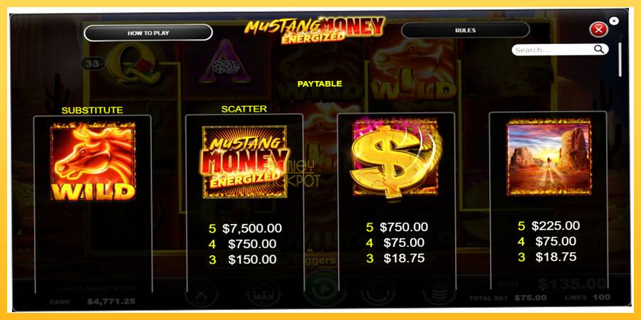 Игровой аппарат Mustang Money Energized - игра на реальные деньги, картинка 5