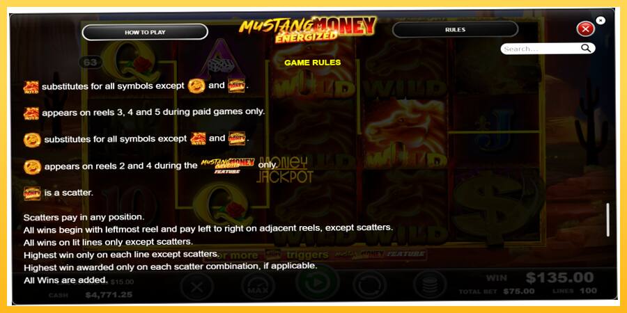 Игровой аппарат Mustang Money Energized - игра на реальные деньги, картинка 7