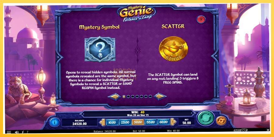 Игровой аппарат Mystery Genie Fortunes of the Lamp - игра на реальные деньги, картинка 5