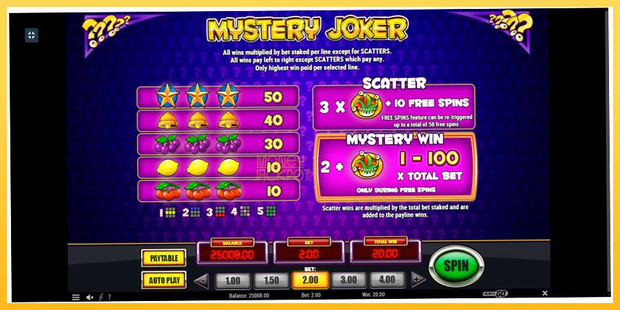 Игровой аппарат Mystery Joker - игра на реальные деньги, картинка 7