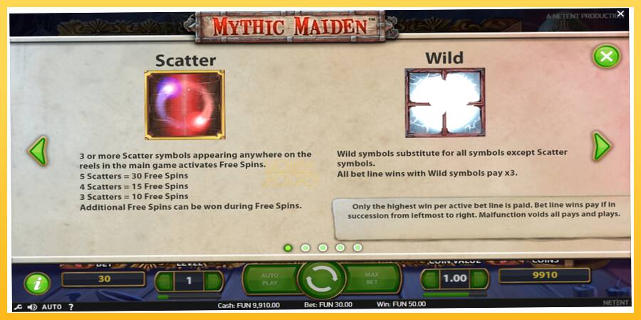 Игровой аппарат Mythic Maiden - игра на реальные деньги, картинка 5