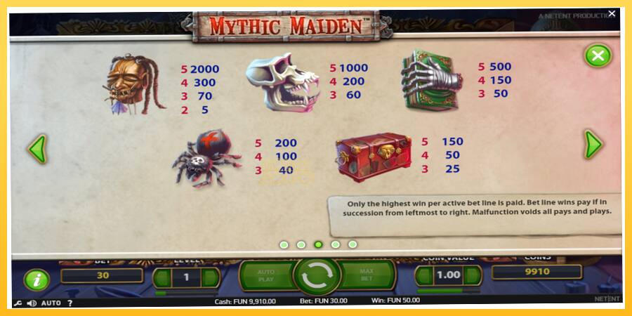 Игровой аппарат Mythic Maiden - игра на реальные деньги, картинка 6