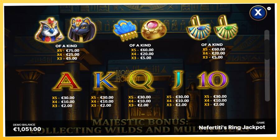 Игровой аппарат Nefertitis Ring Jackpot - игра на реальные деньги, картинка 6