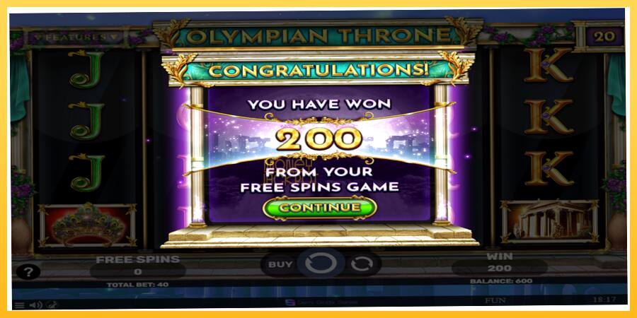 Игровой аппарат Olympian Throne - игра на реальные деньги, картинка 3