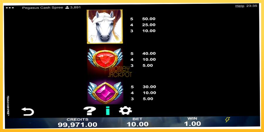 Игровой аппарат Pegasus Cash Spree - игра на реальные деньги, картинка 5