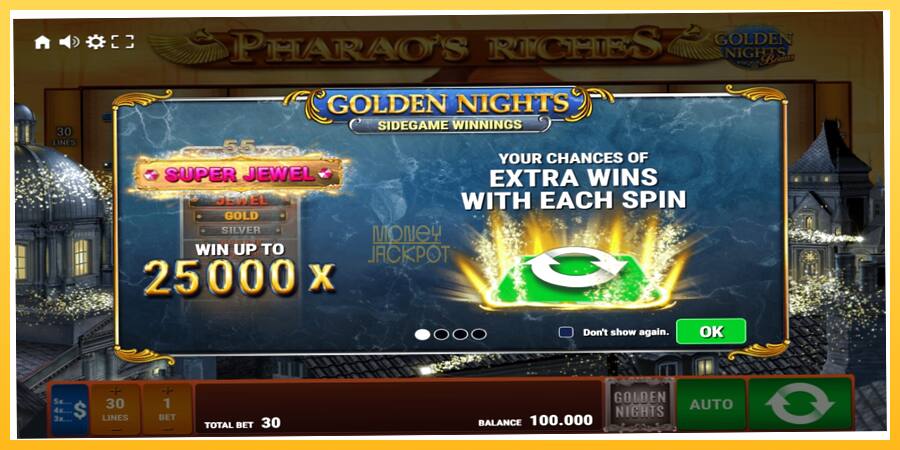 Игровой аппарат Pharaos Riches Golden Nights - игра на реальные деньги, картинка 1