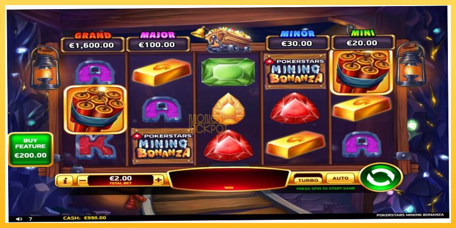 Игровой аппарат Pokerstars Mining Bonanza - игра на реальные деньги, картинка 2