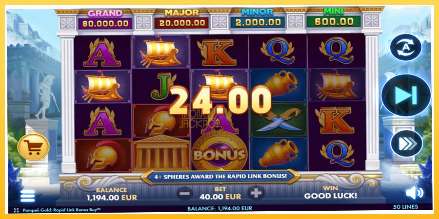 Игровой аппарат Pompeii Gold Rapid Link Bonus Buy - игра на реальные деньги, картинка 3