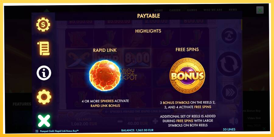 Игровой аппарат Pompeii Gold Rapid Link Bonus Buy - игра на реальные деньги, картинка 5