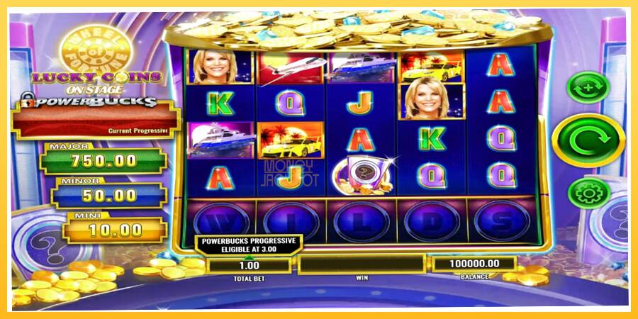 Игровой аппарат PowerBucks Wheel of Fortune Lucky Coins On Stage - игра на реальные деньги, картинка 1