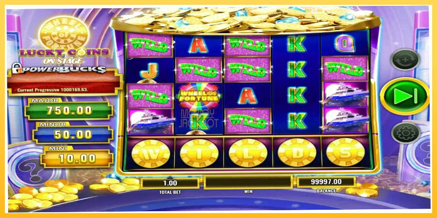 Игровой аппарат PowerBucks Wheel of Fortune Lucky Coins On Stage - игра на реальные деньги, картинка 3