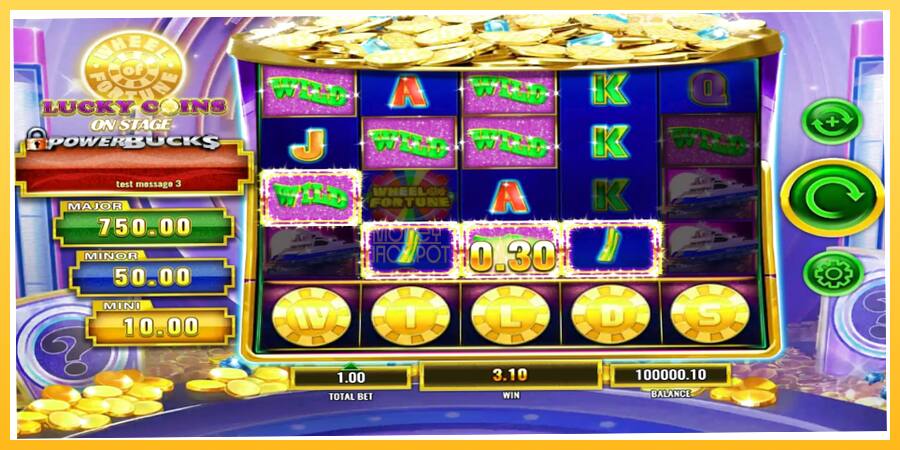 Игровой аппарат PowerBucks Wheel of Fortune Lucky Coins On Stage - игра на реальные деньги, картинка 4