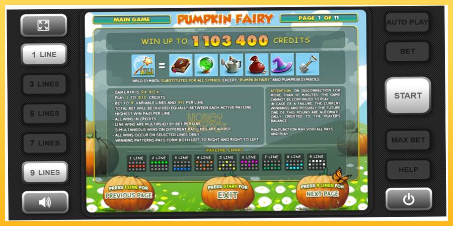 Игровой аппарат Pumpkin Fairy - игра на реальные деньги, картинка 4