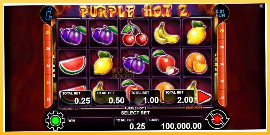 Игровой аппарат Purple Hot 2 - игра на реальные деньги, картинка 1