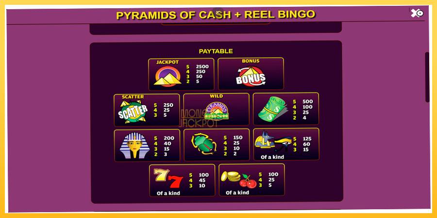 Игровой аппарат Pyramids of Cash with Reel Bingo - игра на реальные деньги, картинка 5