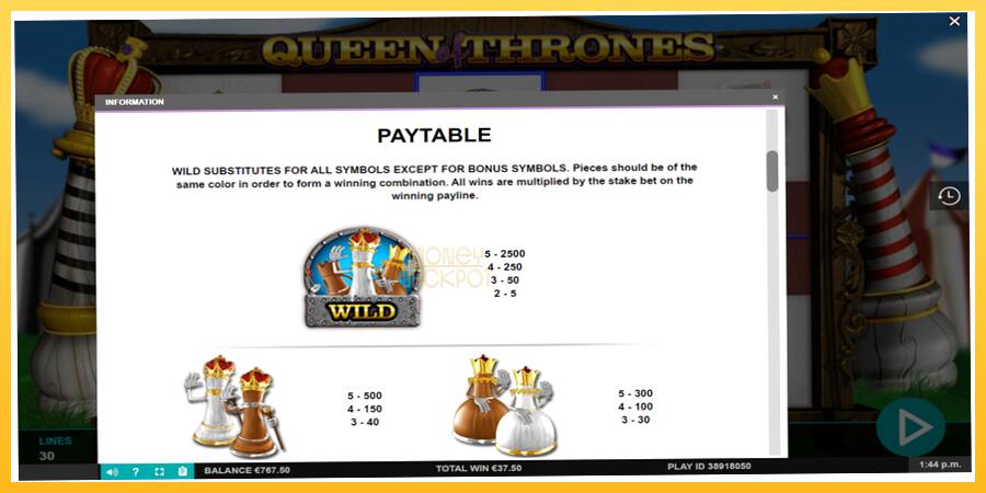 Игровой аппарат Queen of Thrones - игра на реальные деньги, картинка 6