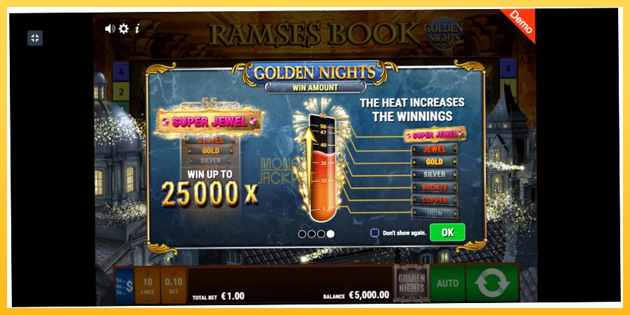 Игровой аппарат Ramses Book Golden Nights - игра на реальные деньги, картинка 1