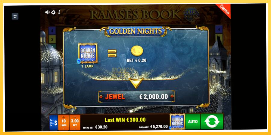 Игровой аппарат Ramses Book Golden Nights - игра на реальные деньги, картинка 4