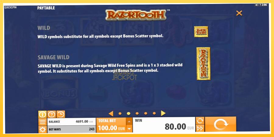 Игровой аппарат Razortooth - игра на реальные деньги, картинка 5