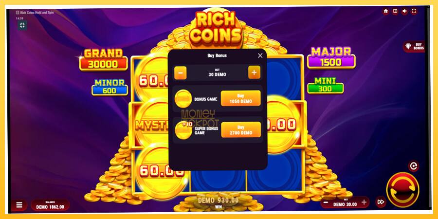 Игровой аппарат Rich Coins Hold and Spin - игра на реальные деньги, картинка 7