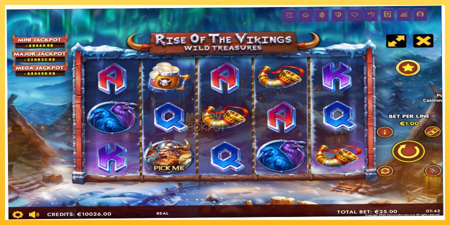 Игровой аппарат Rise of The Vikings - Wild Treasures - игра на реальные деньги, картинка 2