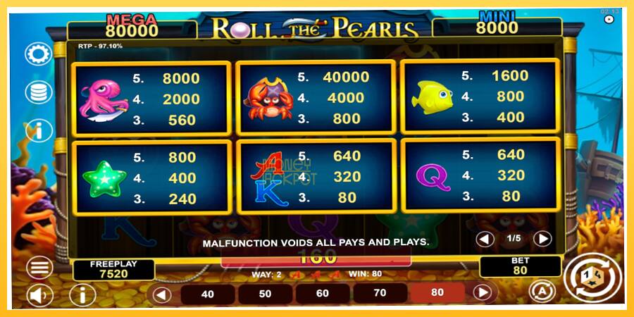 Игровой аппарат Roll The Pearls Hold & Win - игра на реальные деньги, картинка 5