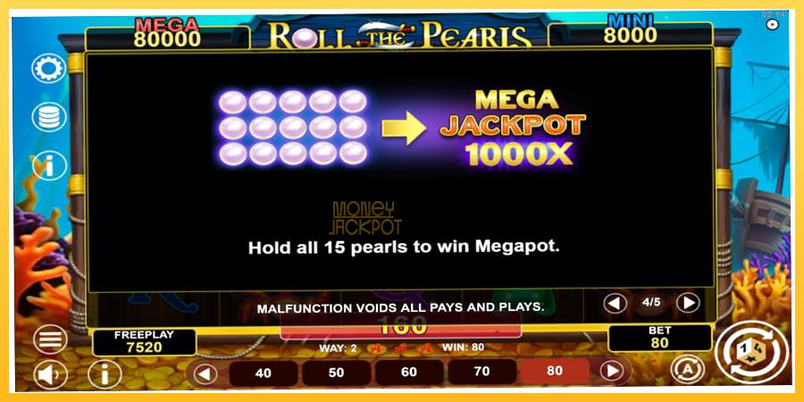 Игровой аппарат Roll The Pearls Hold & Win - игра на реальные деньги, картинка 7