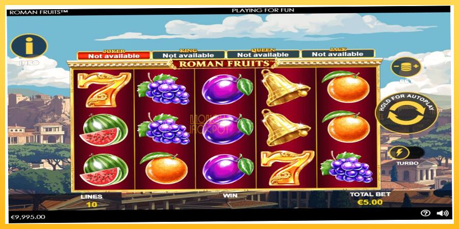 Игровой аппарат Roman Fruits - игра на реальные деньги, картинка 2