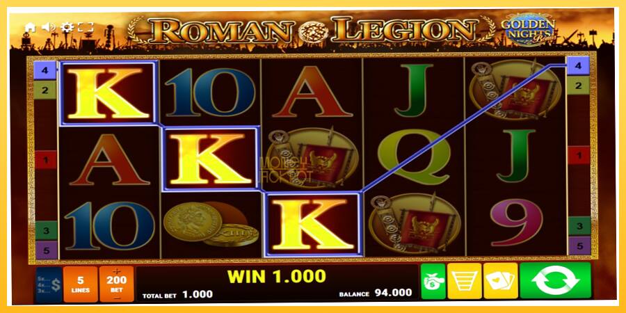 Игровой аппарат Roman Legion Golden Nights - игра на реальные деньги, картинка 2