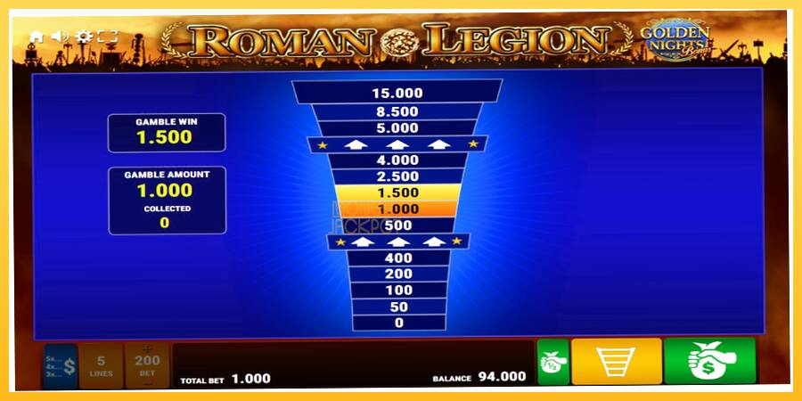 Игровой аппарат Roman Legion Golden Nights - игра на реальные деньги, картинка 3