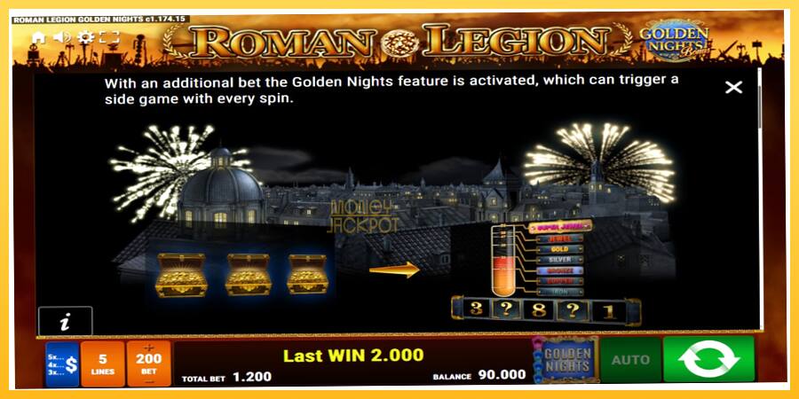 Игровой аппарат Roman Legion Golden Nights - игра на реальные деньги, картинка 6