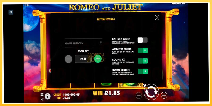 Игровой аппарат Romeo and Juliet - игра на реальные деньги, картинка 4