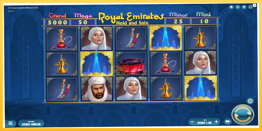 Игровой аппарат Royal Emirates Hold and Spin - игра на реальные деньги, картинка 2