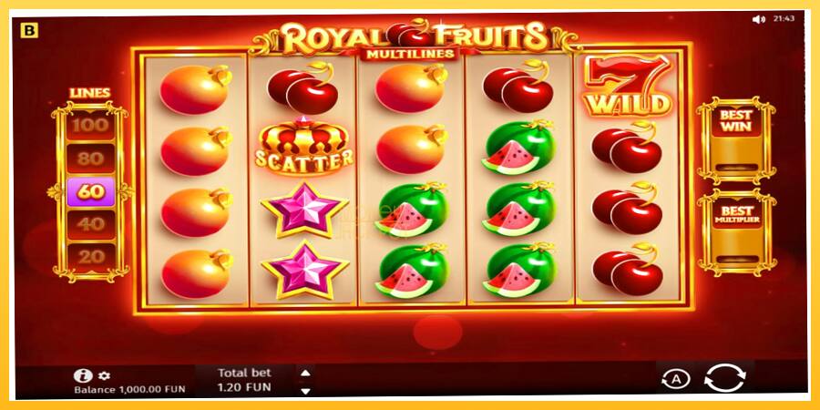 Игровой аппарат Royal Fruits Multilines - игра на реальные деньги, картинка 1