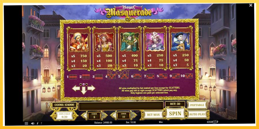 Игровой аппарат Royal Masquerade - игра на реальные деньги, картинка 5