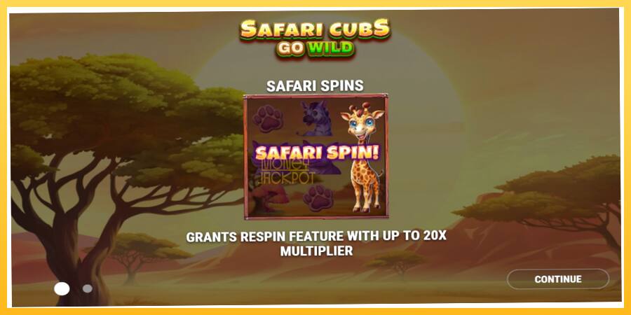 Игровой аппарат Safari Cubs Go Wild - игра на реальные деньги, картинка 1