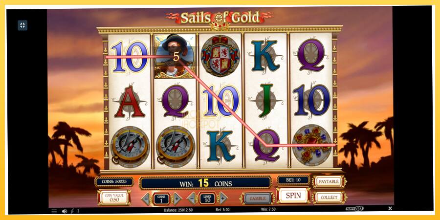 Игровой аппарат Sails of Gold - игра на реальные деньги, картинка 5