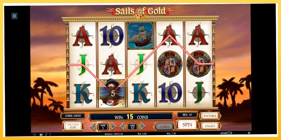 Игровой аппарат Sails of Gold - игра на реальные деньги, картинка 6