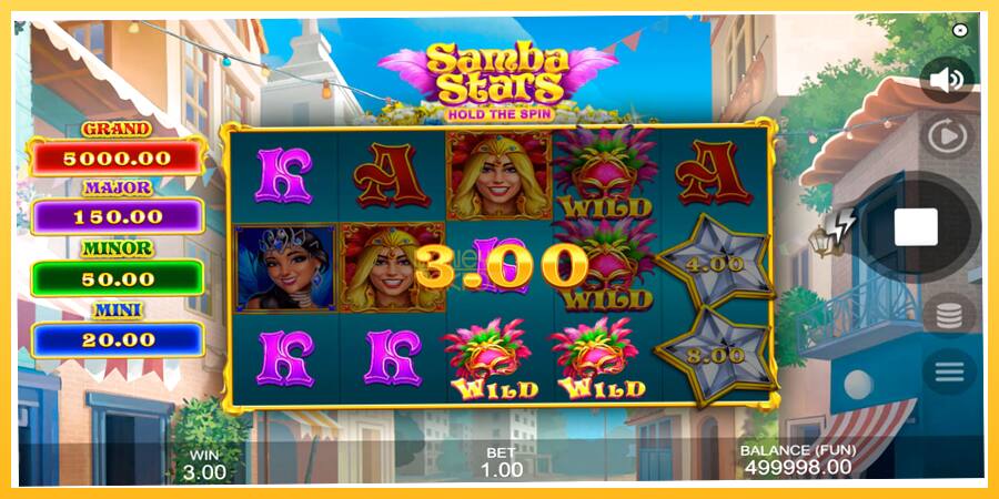 Игровой аппарат Samba Stars: Hold the Spin - игра на реальные деньги, картинка 2