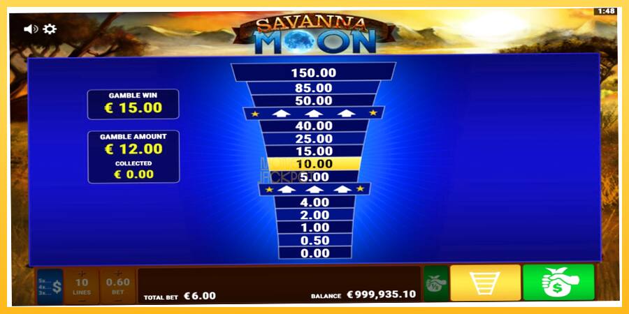 Игровой аппарат Savanna Moon - игра на реальные деньги, картинка 4