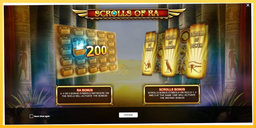 Игровой аппарат Scrolls of RA - игра на реальные деньги, картинка 1