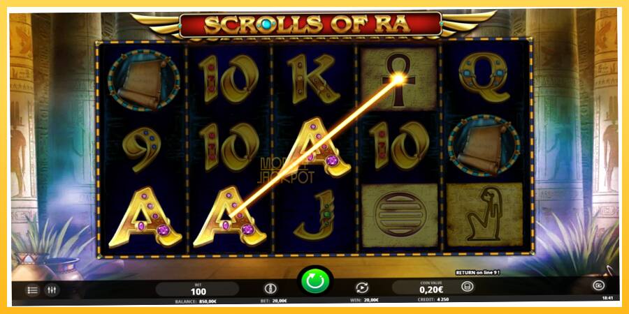 Игровой аппарат Scrolls of RA - игра на реальные деньги, картинка 3