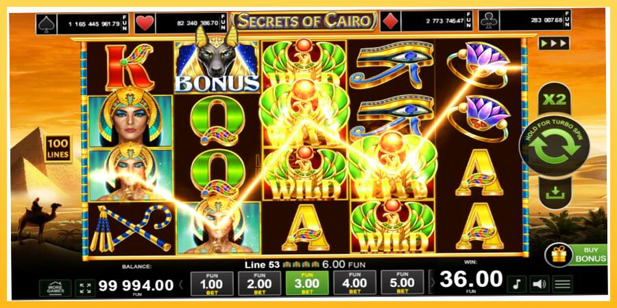 Игровой аппарат Secrets of Cairo - игра на реальные деньги, картинка 2