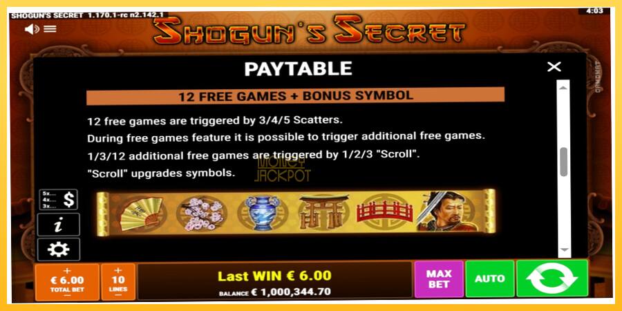 Игровой аппарат Shoguns Secret - игра на реальные деньги, картинка 6