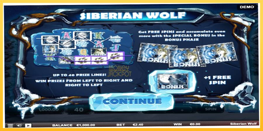 Игровой аппарат Siberian Wolf - игра на реальные деньги, картинка 1