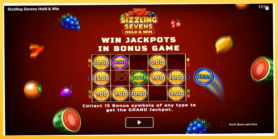 Игровой аппарат Sizzling Sevens Hold & Win - игра на реальные деньги, картинка 1